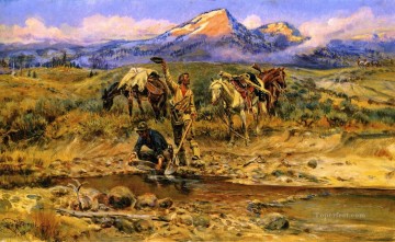 Charles Marion Russell Painting - pay dirt 1925 Charles Marion Russell
